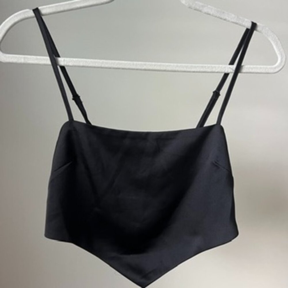 Forever 21 Satin Scarf-Style Crop Top